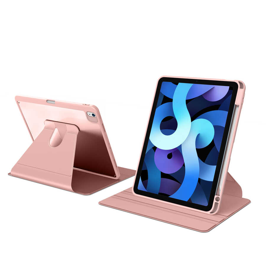 Apple iPad Air 10.9 2022 (5.Nesil) Kılıf Zore Nayn Dönebilen Standlı Kılıf Koyu Yeşil