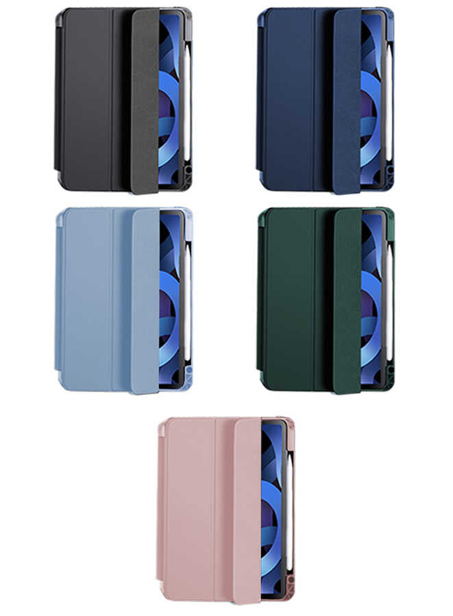 Apple iPad Air 10.9 2022 (5.Nesil) Kılıf Zore Nort Arkası Şeffaf Standlı Kılıf Pembe