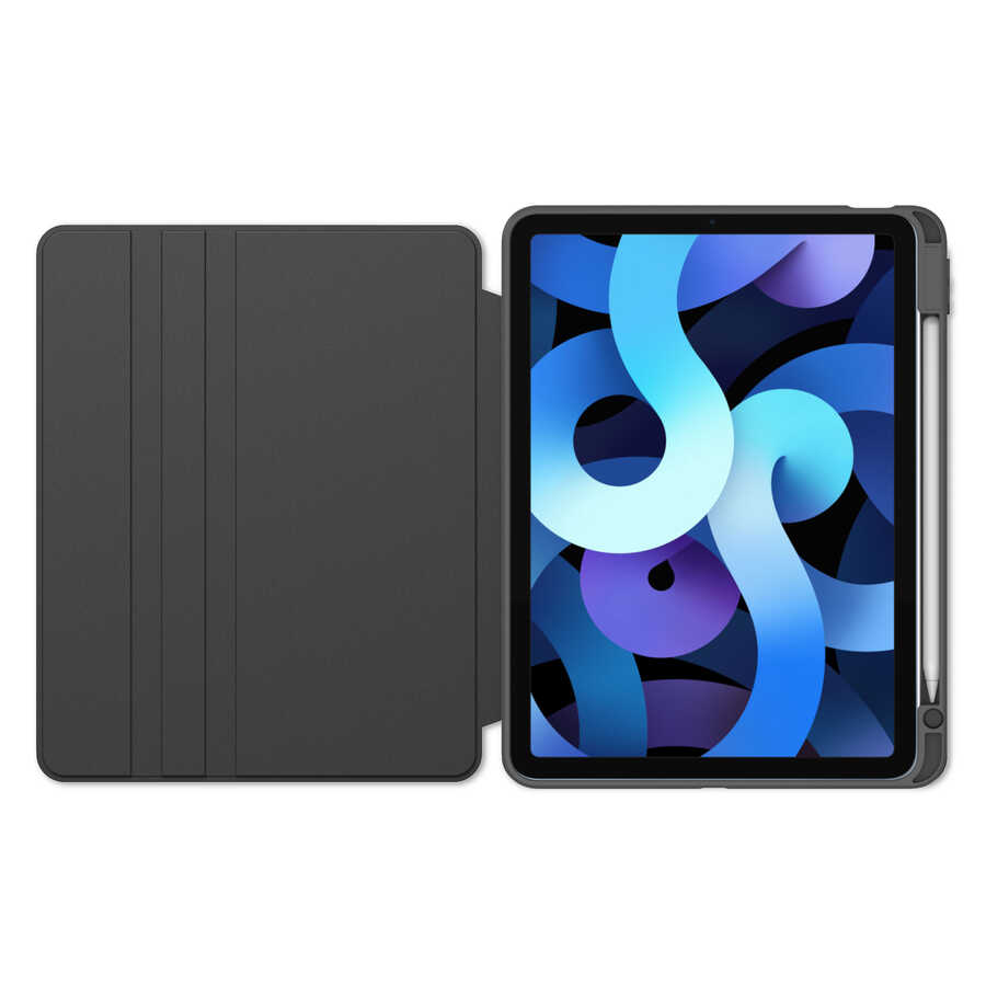 Apple iPad Air 11 2024 Kılıf Zore Nayn Dönebilen Standlı Kılıf Siyah