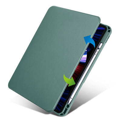 Apple iPad Air 11 2024 Kılıf Zore Termik Kalem Bölmeli Dönebilen Standlı Kılıf Mavi
