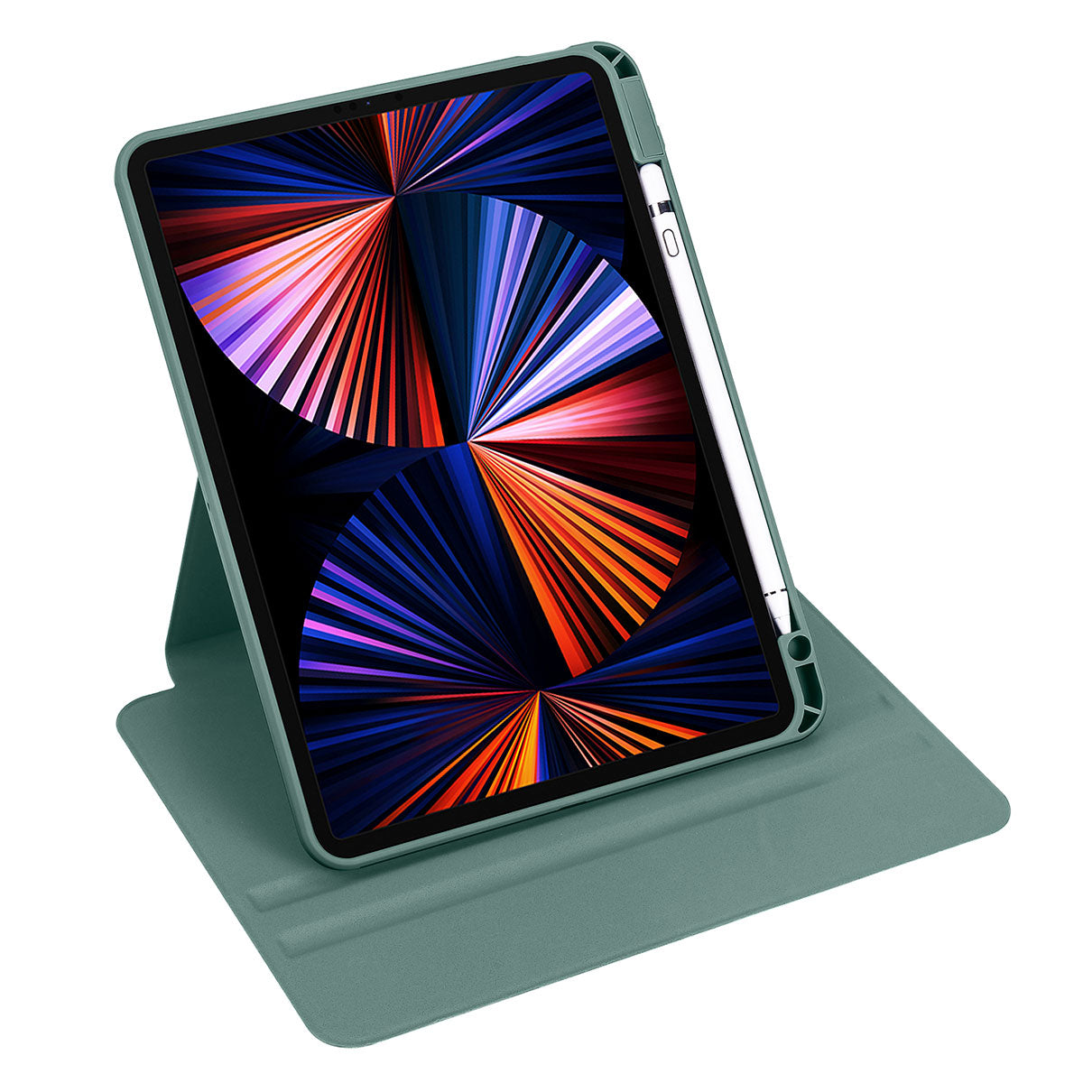 Apple iPad Air 11 2024 Kılıf Zore Termik Kalem Bölmeli Dönebilen Standlı Kılıf Lacivert