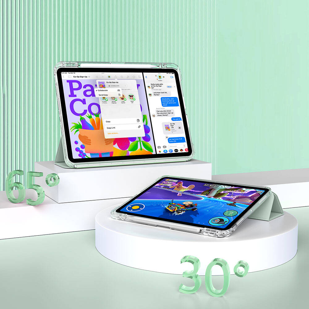 Apple iPad Air 13 2025 M3 Kılıf Magnetik Ayrılabilen Airbagli Zore Sliding Tablet Kılıfı Siyah
