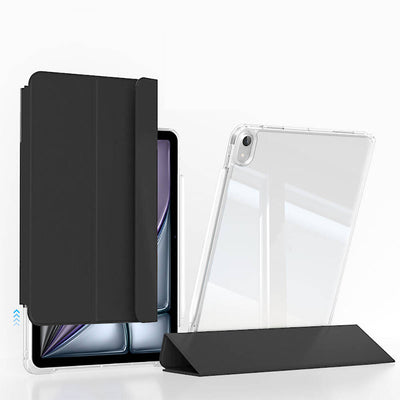 Apple iPad Air 13 2025 M3 Kılıf Magnetik Ayrılabilen Airbagli Zore Sliding Tablet Kılıfı Siyah