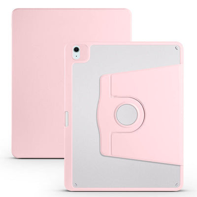 Apple iPad Air 13 2025 M3 Kılıf Zore Termik Kalem Bölmeli Dönebilen Standlı Kılıf Pembe