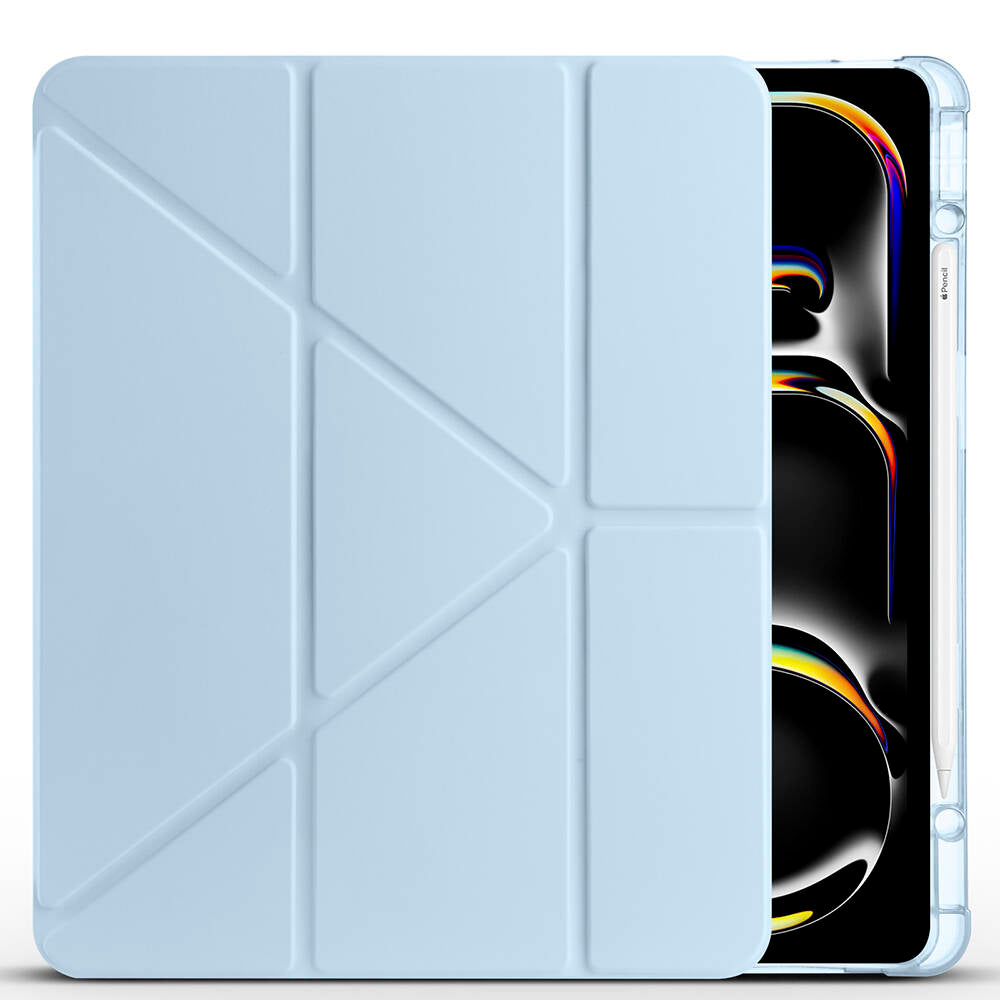 Apple iPad Air 13 2025 M3 Kılıf Zore Tri Folding Kalem Bölmeli Standlı Kılıf Yeşil