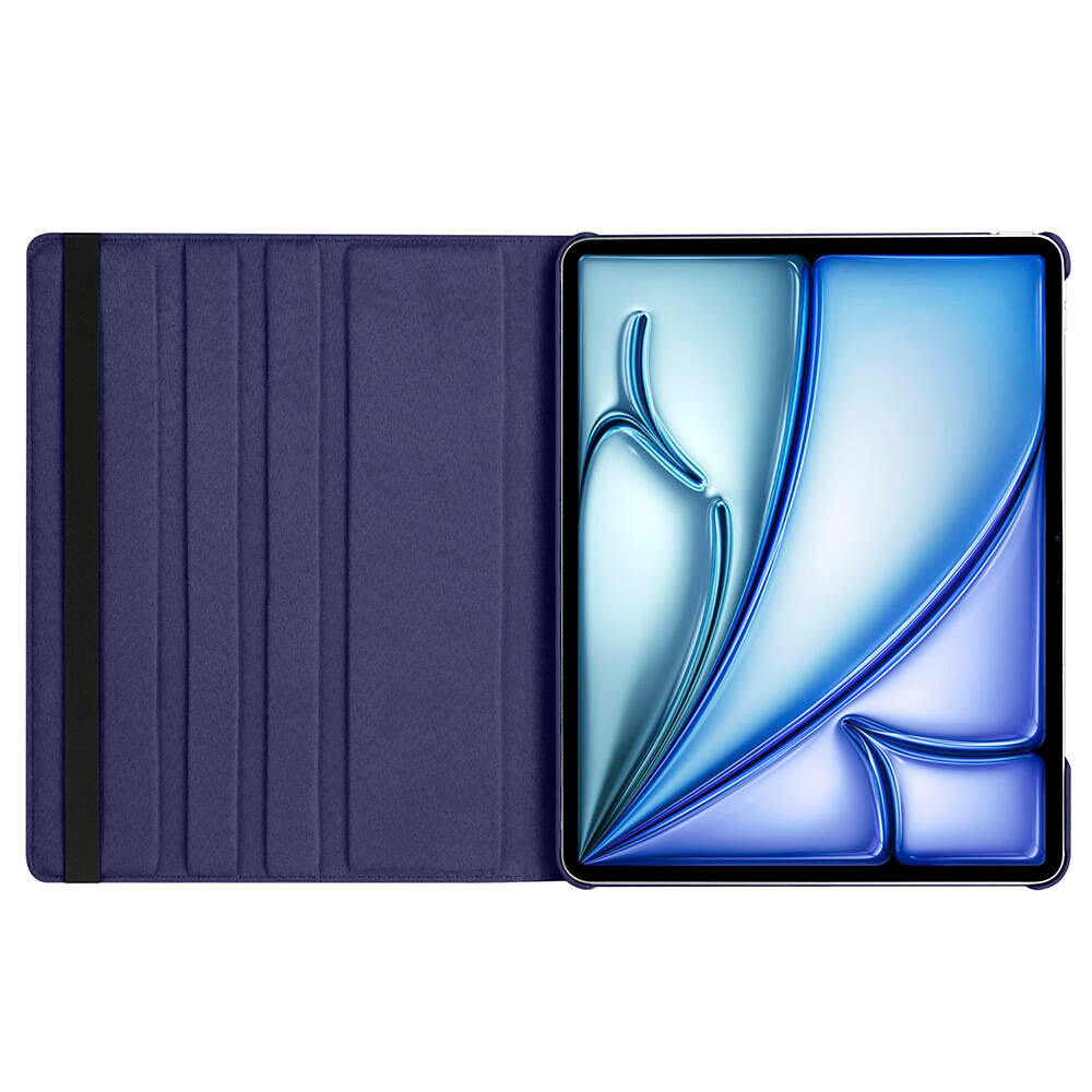 Apple iPad Air 13 2025 M3 Zore Dönebilen Standlı Kılıf Mor