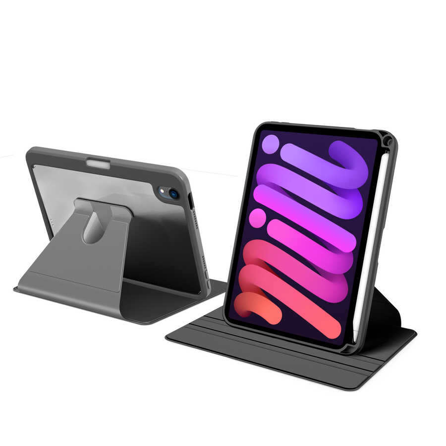 Apple iPad Mini 2021 (6.Nesil) Kılıf Zore Nayn Dönebilen Standlı Kılıf Pembe