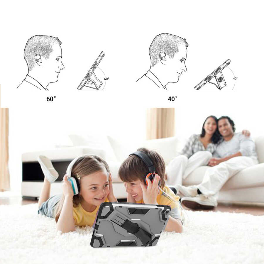 Apple iPad Mini 5 Zore Defens Tablet Silikon Siyah