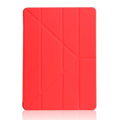 Apple iPad 10.2 (8.Nesil) Kılıf Zore Tri Folding Standlı Kılıf Kırmızı