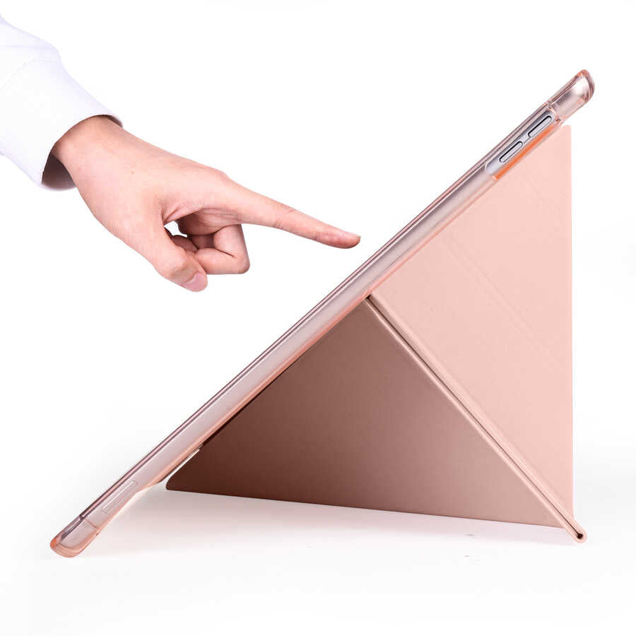 Apple iPad Pro 10.5 (7.Nesil) Kılıf Zore Tri Folding Kalem Bölmeli Standlı Kılıf Lacivert