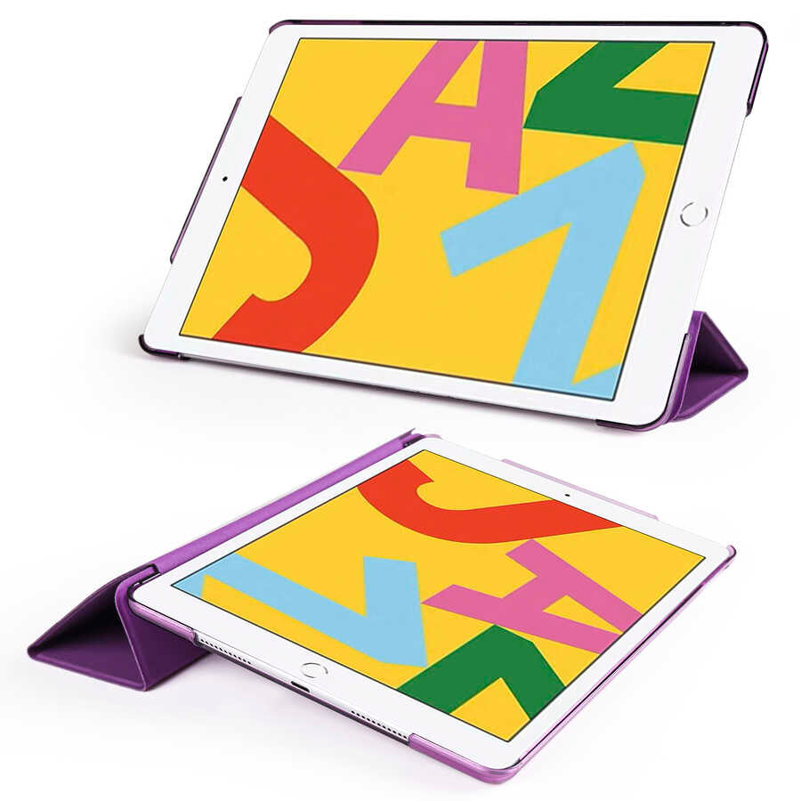 Apple iPad Pro 10.5 (7.Nesil) Zore Smart Cover Standlı 1-1 Kılıf Mor