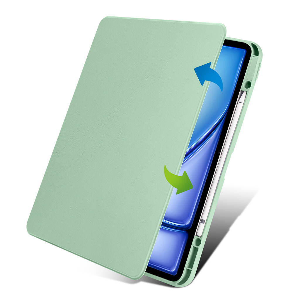 Apple iPad Pro 11 2018 Kılıf Zore Termik Kalem Bölmeli Dönebilen Standlı Kılıf Lavendery Gray