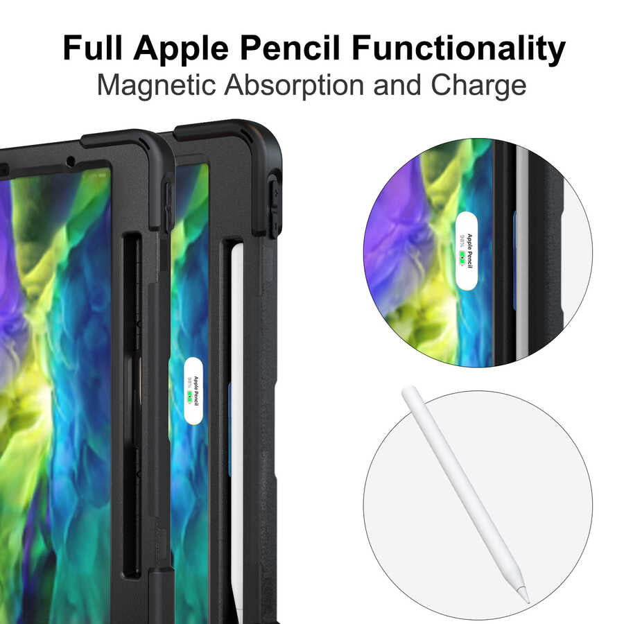 Apple iPad Pro 11 2020 (2.Nesil) Zore Defender Tablet Silikon Siyah