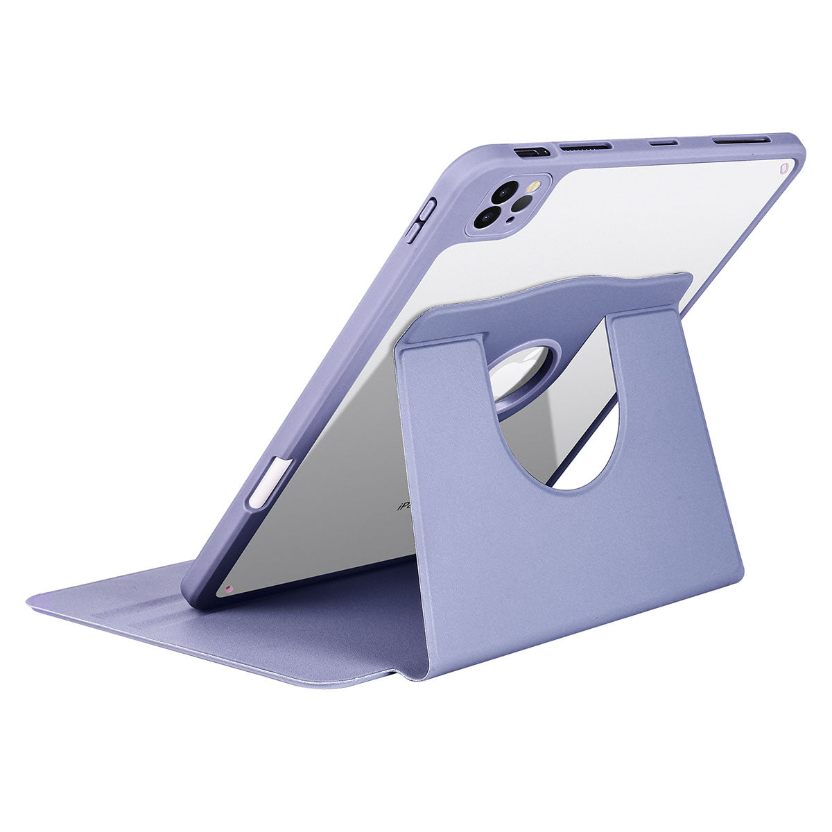 Apple iPad Pro 11 2021 (3.Nesil) Kılıf Zore Termik Kalem Bölmeli Dönebilen Standlı Kılıf Gri