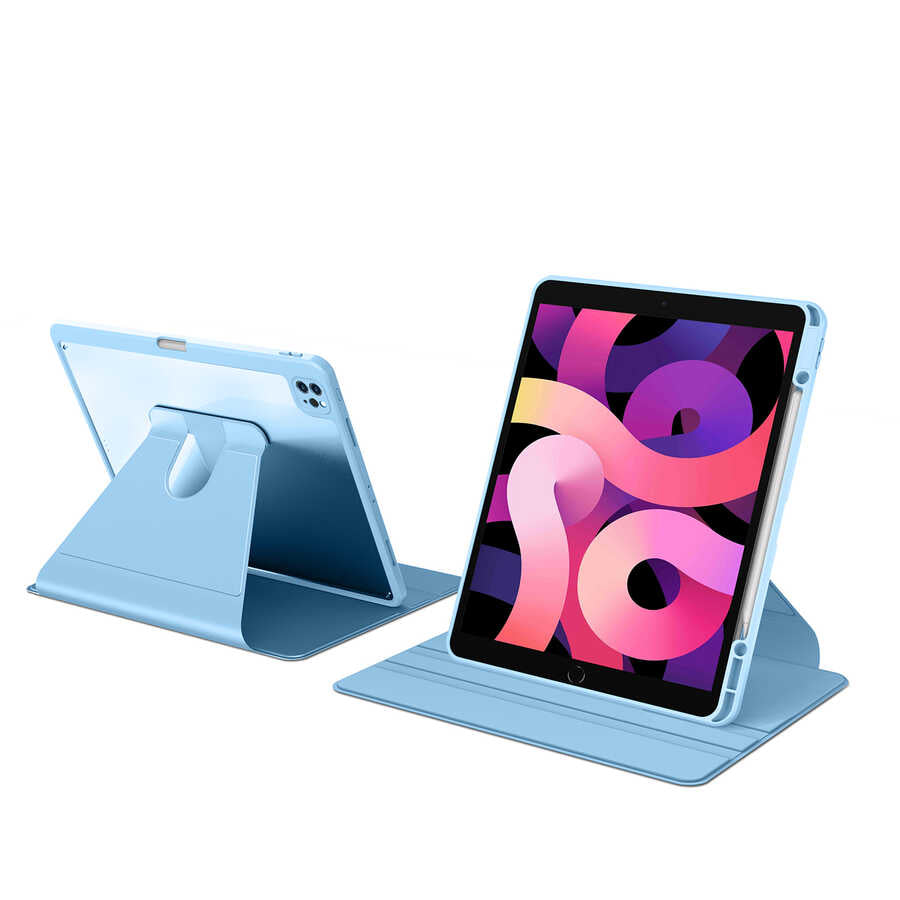 Apple iPad Pro 11 2022 M2 Kılıf Zore Nayn Dönebilen Standlı Kılıf Pembe