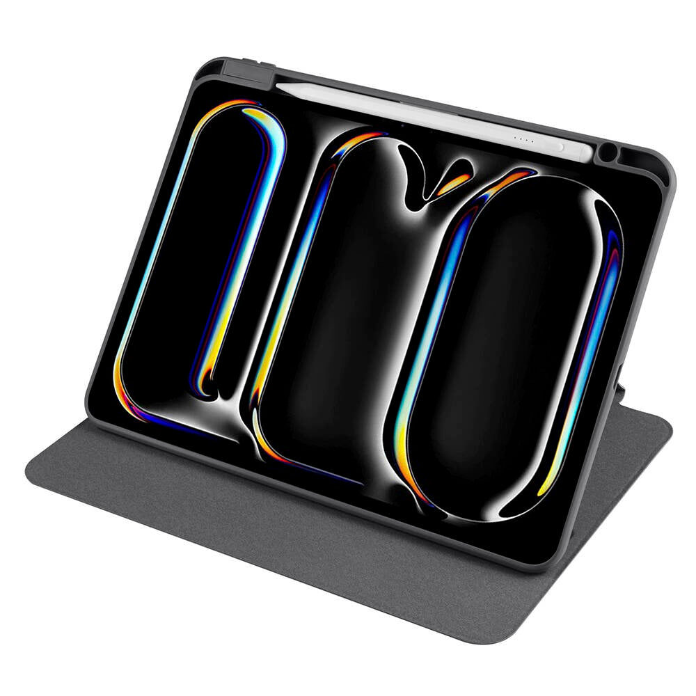 Apple iPad Pro 11 2024 Kılıf Zore Termik Kalem Bölmeli Dönebilen Standlı Kılıf Koyu Yeşil