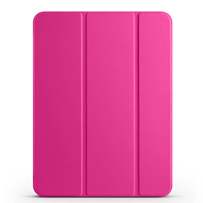 Apple iPad Pro 11 2024 Zore Smart Cover Kalem Bölmeli Standlı 1-1 Kılıf Pembe Koyu