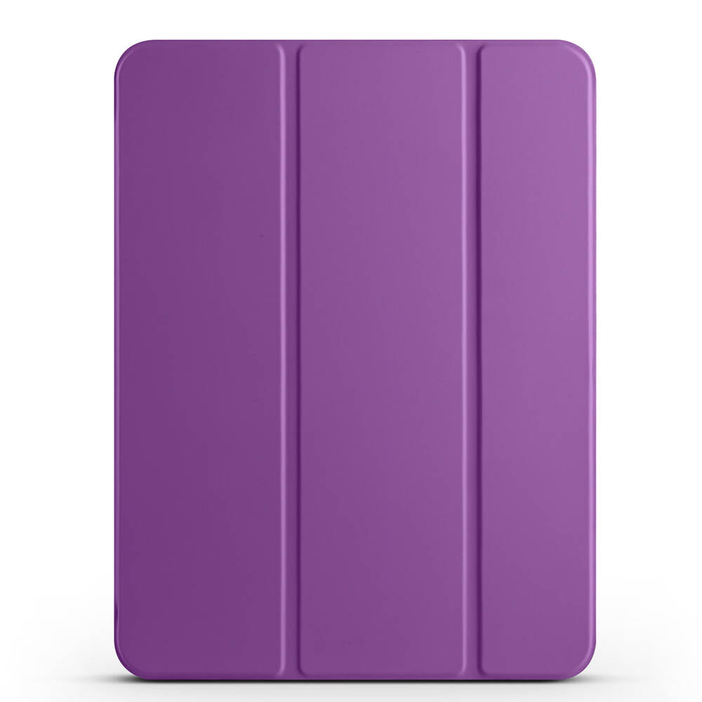 Apple iPad Pro 11 2024 Zore Smart Cover Kalem Bölmeli Standlı 1-1 Kılıf Mor