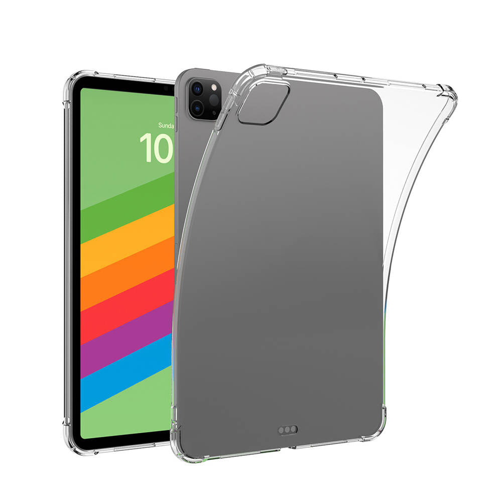 Apple iPad Pro 11 2025 M5 Kılıf Zore Tablet Nitro Anti Shock Silikon Kapak Şeffaf