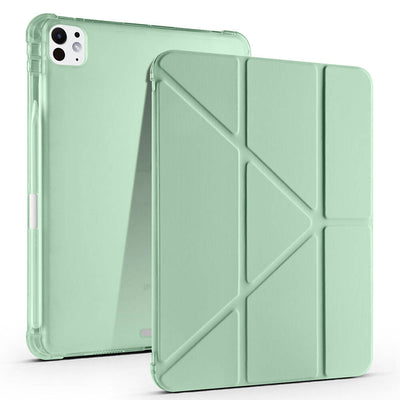 Apple iPad Pro 11 2025 M5 Kılıf Zore Tri Folding Kalem Bölmeli Standlı Kılıf Yeşil