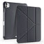 Apple iPad Pro 11 2025 M5 Kılıf Zore Tri Folding Kalem Bölmeli Standlı Kılıf Siyah