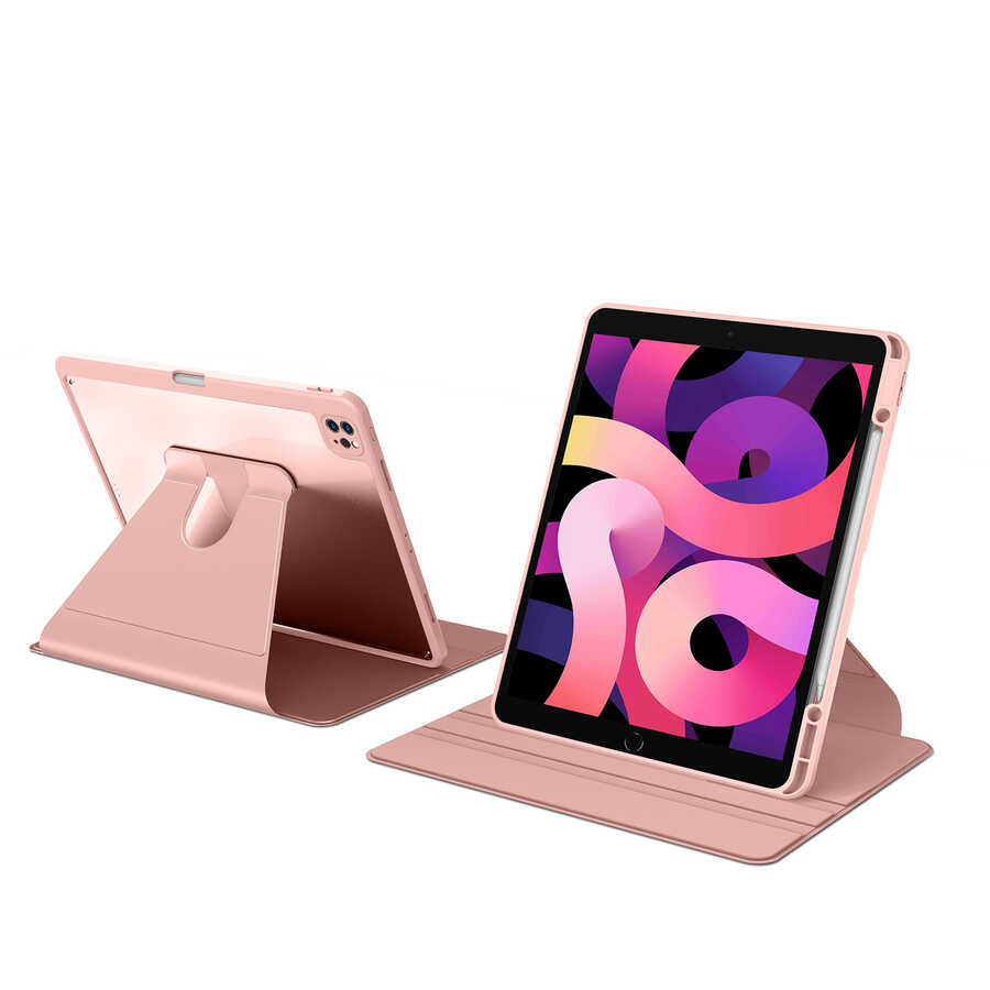 Apple iPad Pro 12.9 2020 (4.Nesil) Kılıf Zore Nayn Dönebilen Standlı Kılıf Siyah