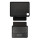 Apple iPad Pro 12.9 2020 (4.Nesil) Zore Border Keyboard Bluetooh Bağlantılı Standlı Klavyeli Tablet Kılıfı Siyah