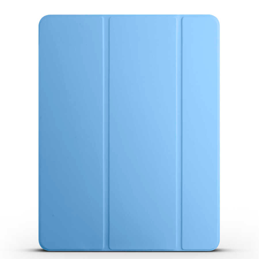 Apple iPad Pro 12.9 2020 (4.Nesil) Zore Smart Cover Standlı 1-1 Kılıf Gri