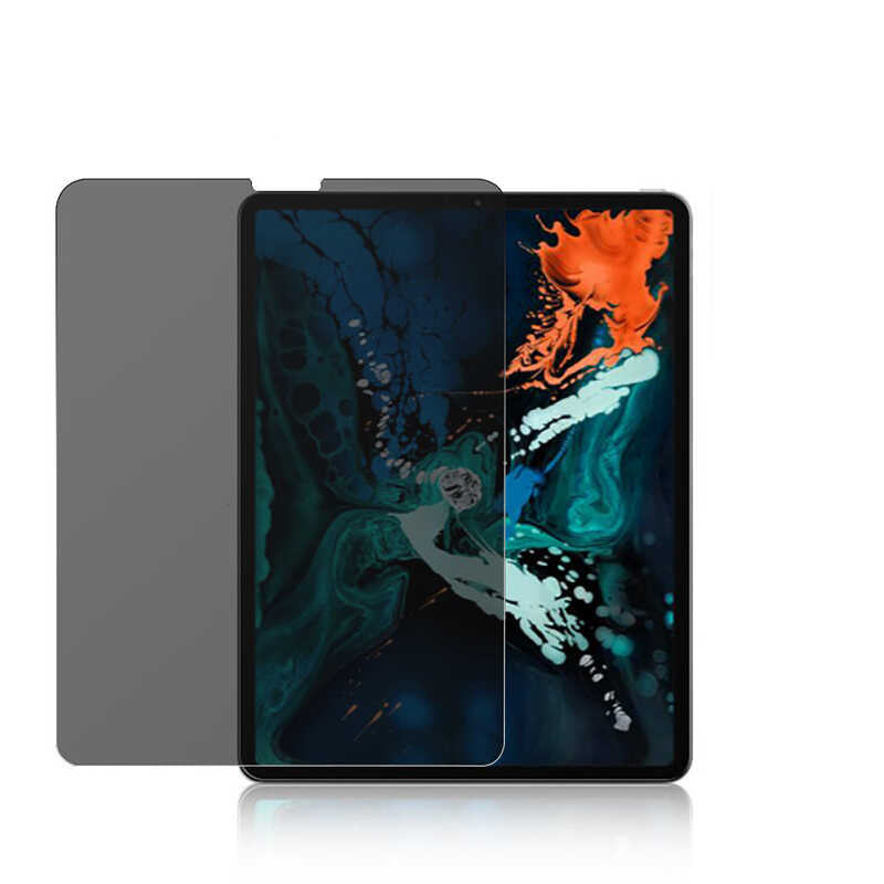 Apple iPad Pro 12.9 2021 (5.Nesil) Zore Tablet Privacy Temperli Cam Ekran Koruyucu Siyah