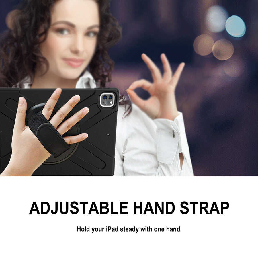 Apple iPad Pro 12.9 2022 M2 Zore Defender Tablet Silikon Siyah