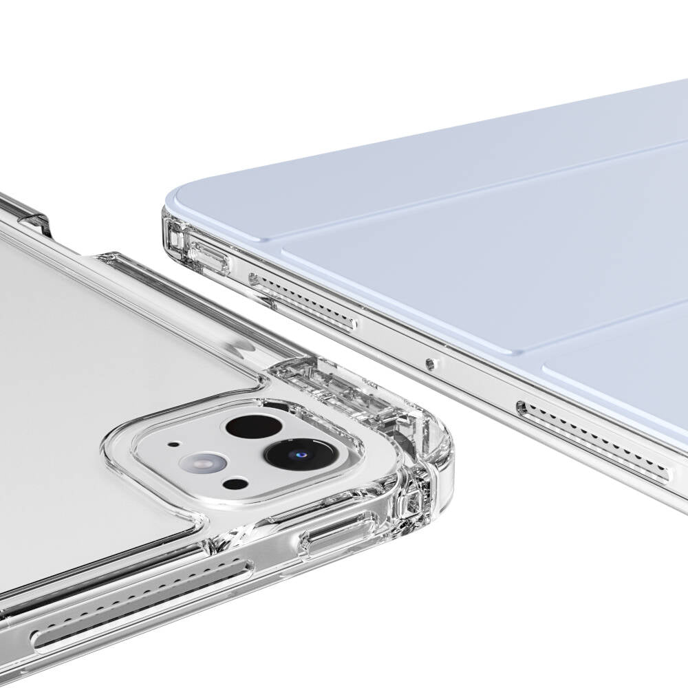 Apple iPad Pro 13 2024 Kılıf Magnetik Ayrılabilen Airbagli Zore Sliding Tablet Kılıfı Gri
