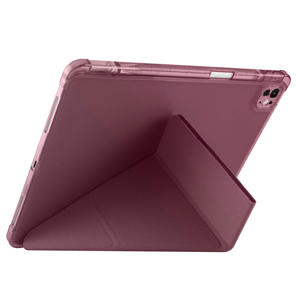 Apple iPad Pro 13 2024 Kılıf Zore Tri Folding Kalem Bölmeli Standlı Kılıf