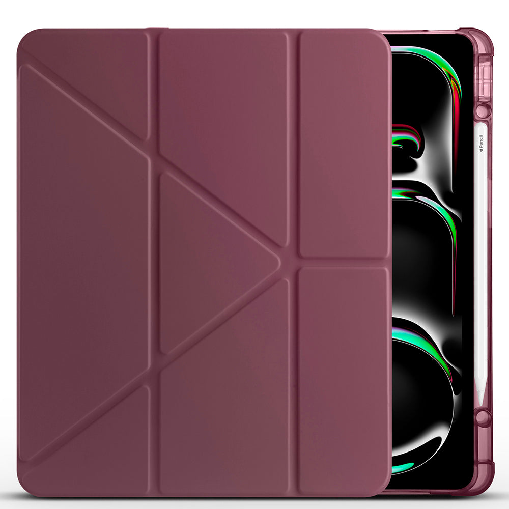 Apple iPad Pro 13 2024 Kılıf Zore Tri Folding Kalem Bölmeli Standlı Kılıf
