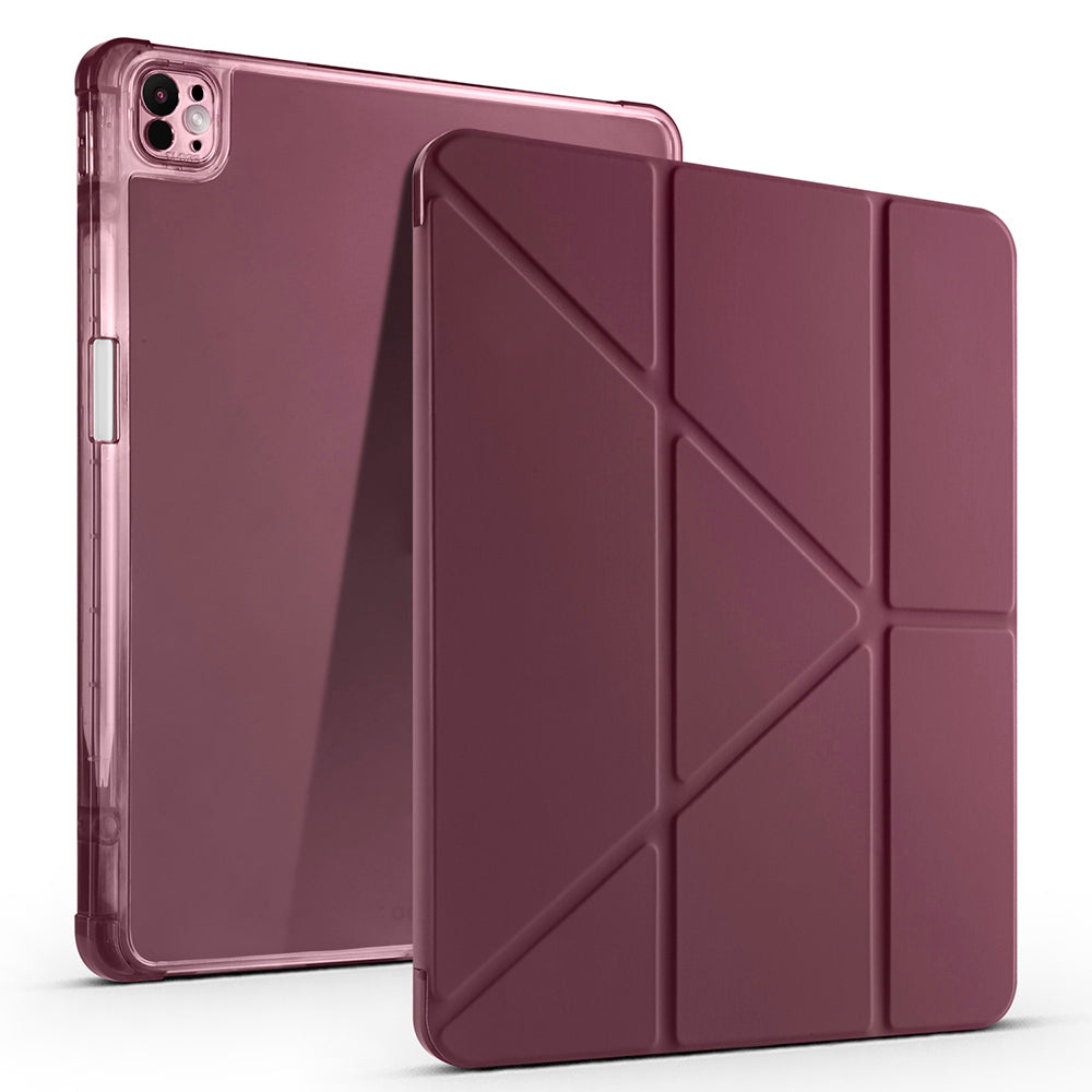 Apple iPad Pro 13 2024 Kılıf Zore Tri Folding Kalem Bölmeli Standlı Kılıf