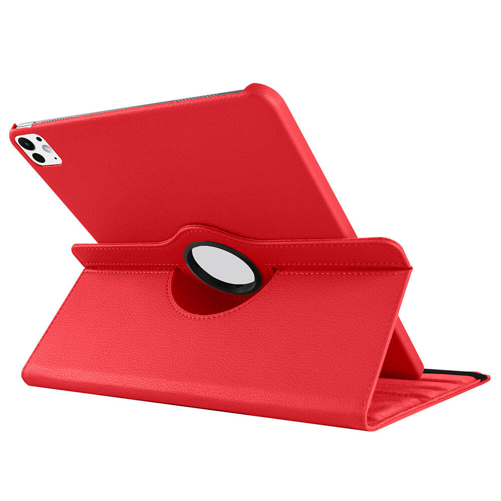 Apple iPad Pro 13 2024 Zore Dönebilen Standlı Kılıf Mor