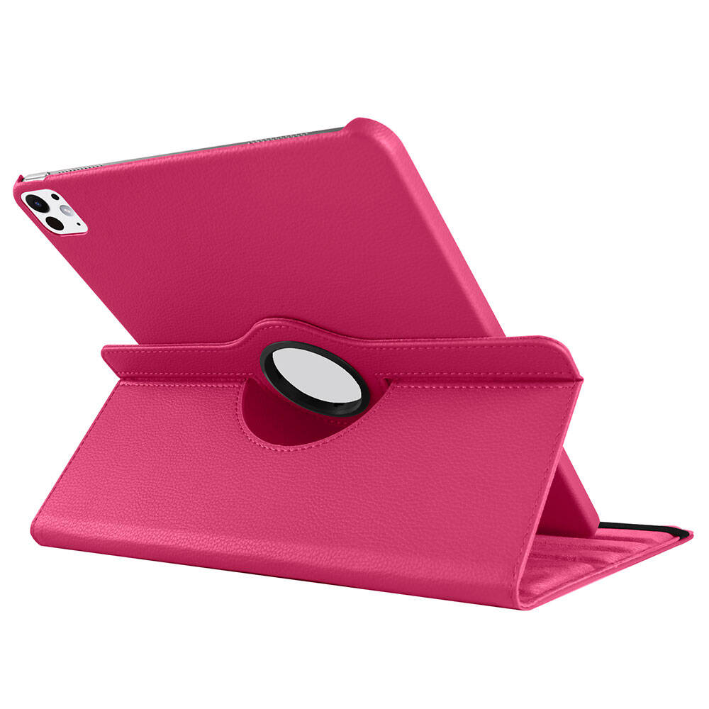 Apple iPad Pro 13 2024 Zore Dönebilen Standlı Kılıf Kırmızı