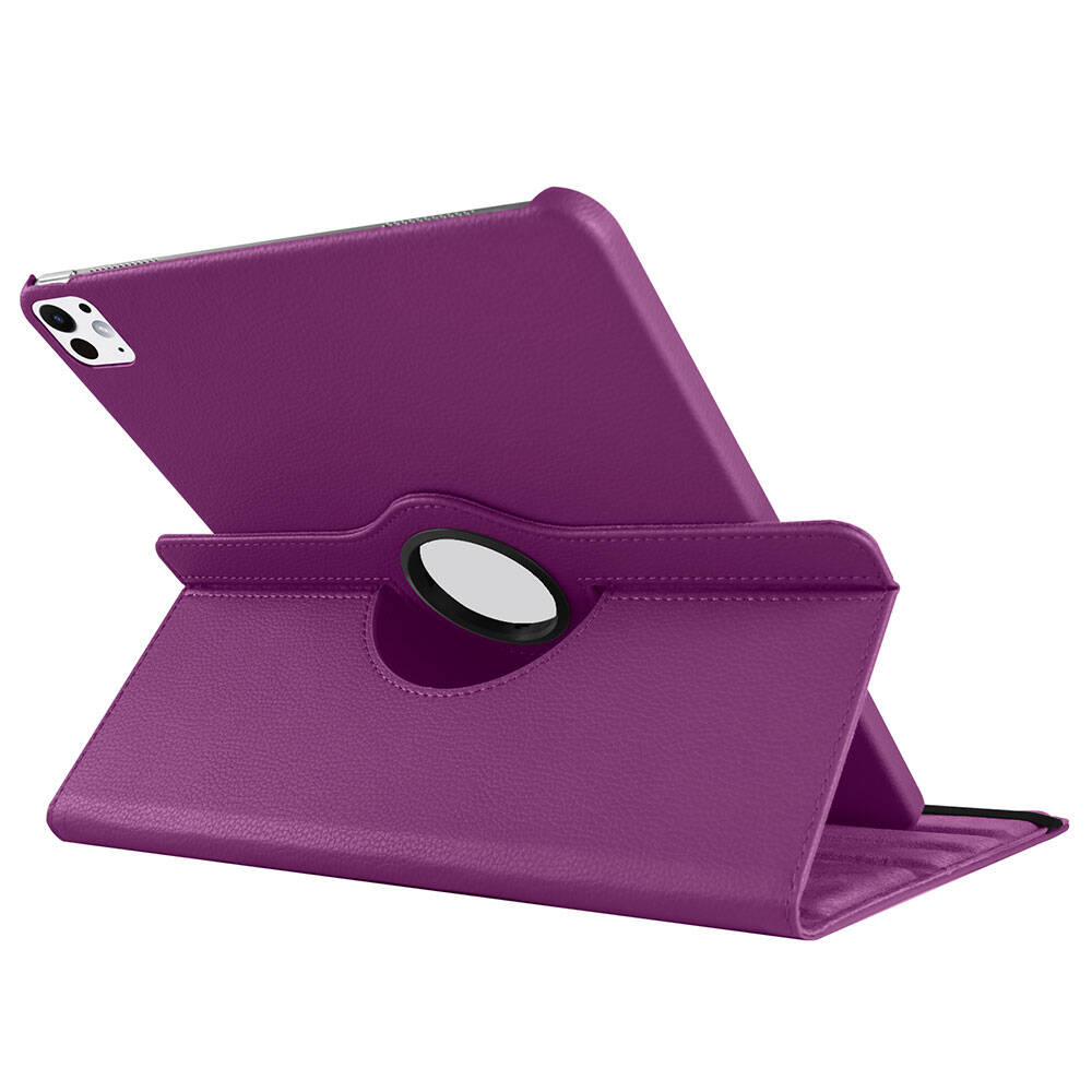 Apple iPad Pro 13 2024 Zore Dönebilen Standlı Kılıf Siyah
