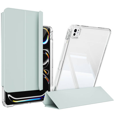 Apple iPad Pro 13 2025 M5 Kılıf Magnetik Ayrılabilen Airbagli Zore Sliding Tablet Kılıfı Lavender