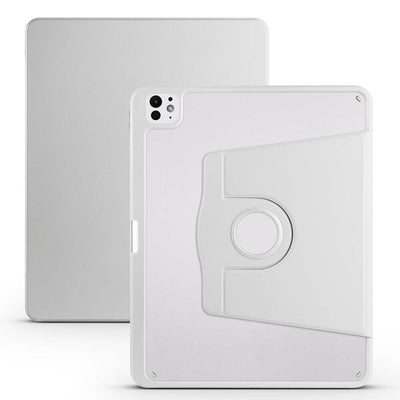 Apple iPad Pro 13 2025 M5 Kılıf Zore Termik Kalem Bölmeli Dönebilen Standlı Kılıf Gri