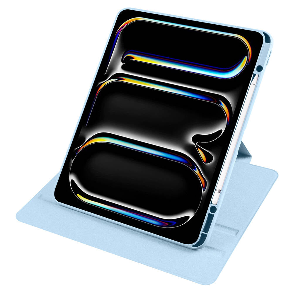 Apple iPad Pro 13 2025 M5 Kılıf Zore Termik Kalem Bölmeli Dönebilen Standlı Kılıf Açık Yeşil