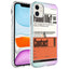 Apple iPhone 11 Kılıf Airbag Kenarlı Renkli Desenli Silikon Zore Elegans Kapak NO6