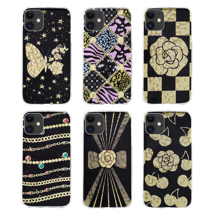 Apple iPhone 11 Kılıf Desenli Sert Zore Elnov Kapak NO5