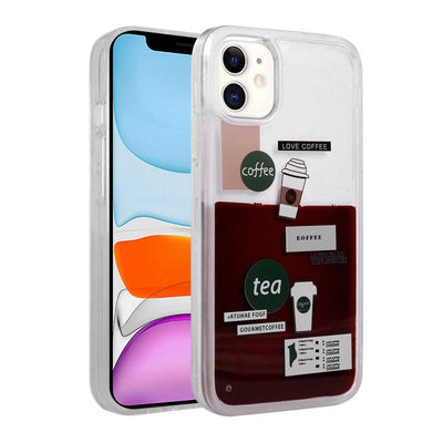 Apple iPhone 11 Kılıf Desenli Sıvılı Zore Drink Silikon Kapak NO2