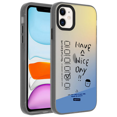 Apple iPhone 11 Kılıf Desenli Zore Dragon Sert Kapak Kelimeler