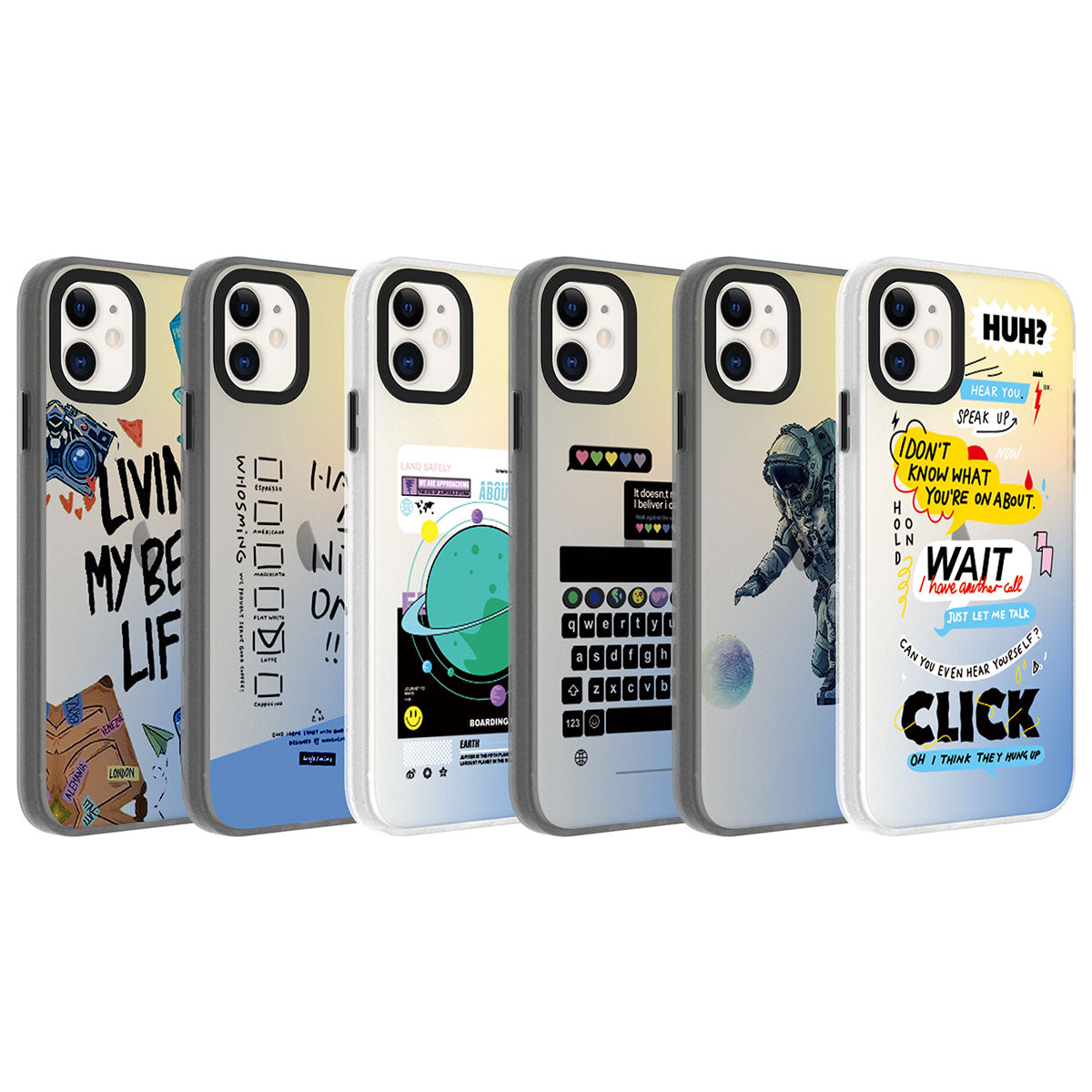Apple iPhone 11 Kılıf Desenli Zore Dragon Sert Kapak Klavye
