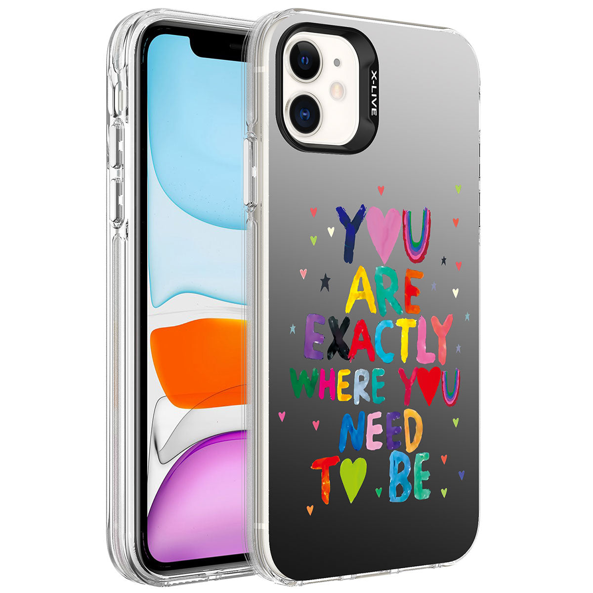 Apple iPhone 11 Kılıf Desenli Zore Silver Sert Kapak You