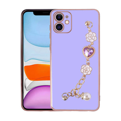 Apple iPhone 11 Kılıf El Tutamaçlı Kamera Korumalı Zore Taka Silikon Kapak Pembe