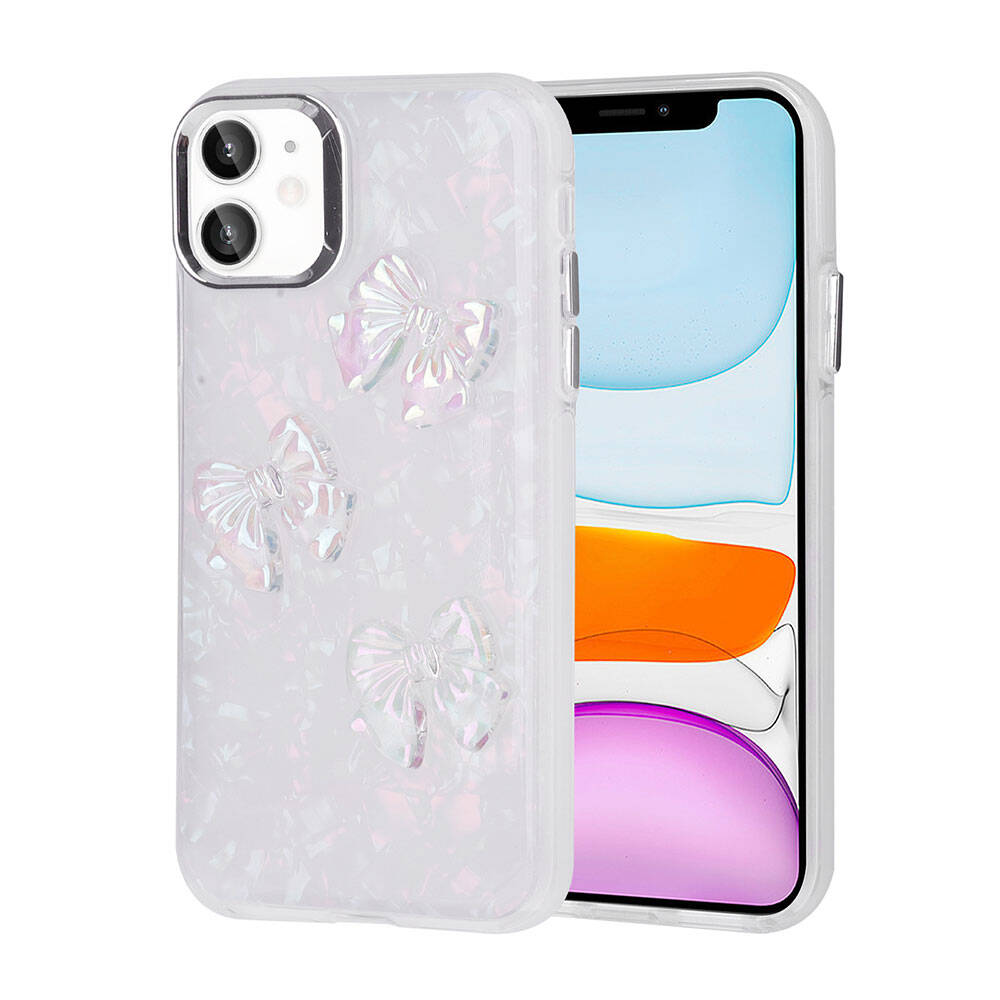 Apple iPhone 11 Kılıf Kabartma Figürlü Parlak Zore Eralli Silikon Kapak Ayı