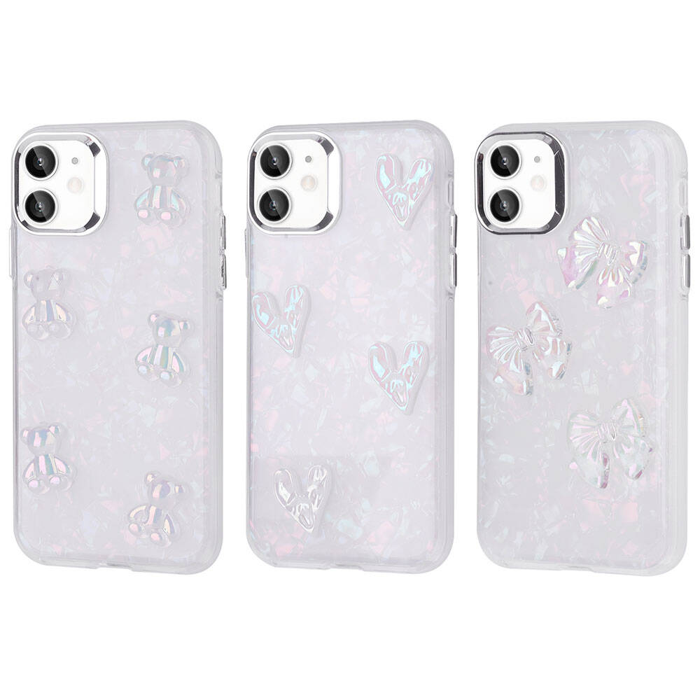 Apple iPhone 11 Kılıf Kabartma Figürlü Parlak Zore Eralli Silikon Kapak Kelebek
