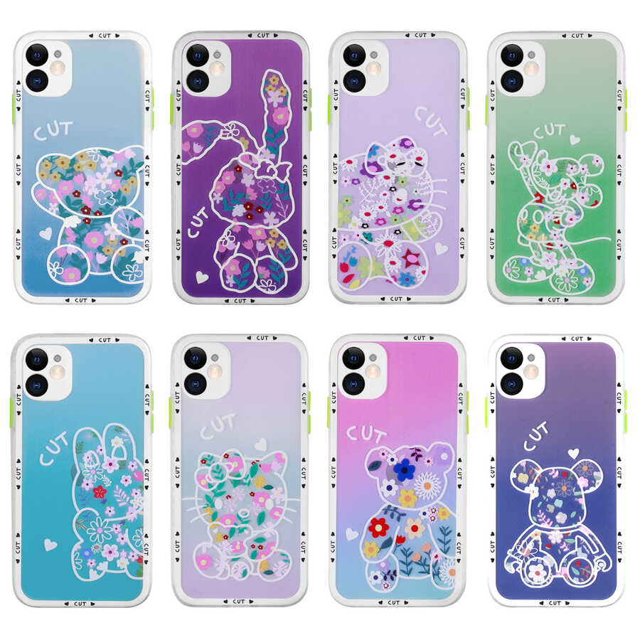 Apple iPhone 11 Kılıf Kamera Korumalı Desenli Sert Zore Hess Kapak NO10